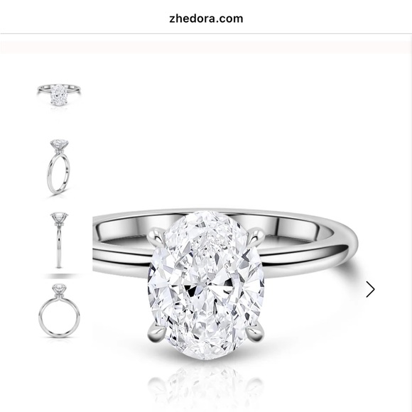 3 ct. Moissanite Engagement Ring - Picture 4 of 6